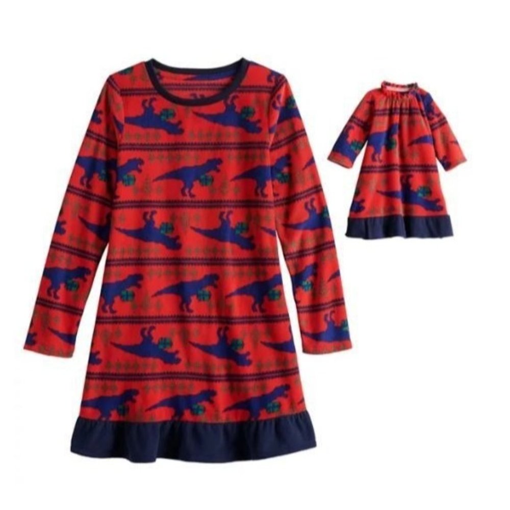 Tree Rex Dinosaurs Night Gown & Doll Gown Set